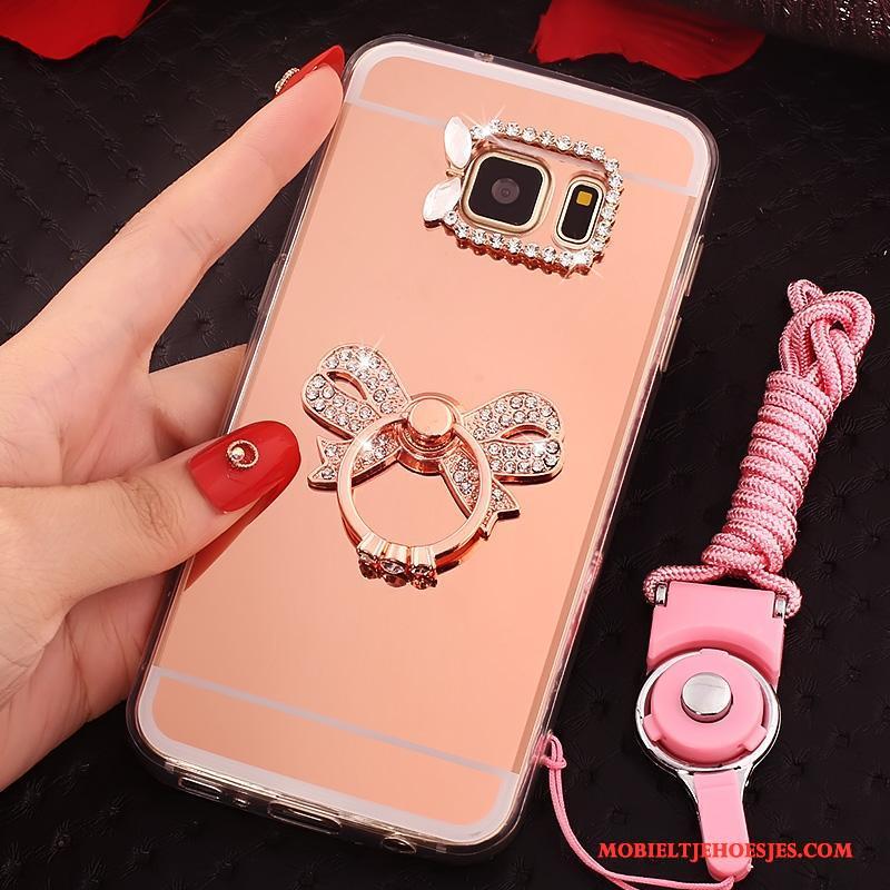 Samsung Galaxy S7 Hanger Anti-fall Hoesje Telefoon Ring Roze Ster All Inclusive