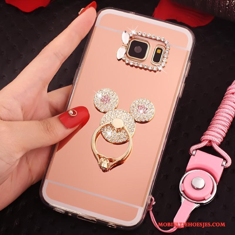 Samsung Galaxy S7 Hanger Anti-fall Hoesje Telefoon Ring Roze Ster All Inclusive