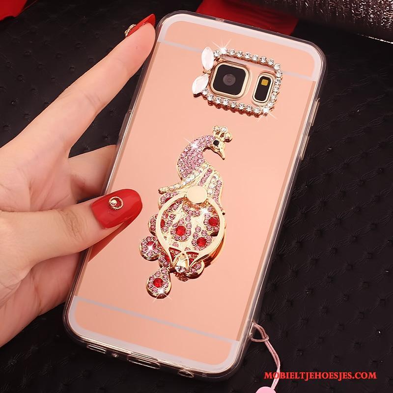 Samsung Galaxy S7 Hanger Anti-fall Hoesje Telefoon Ring Roze Ster All Inclusive