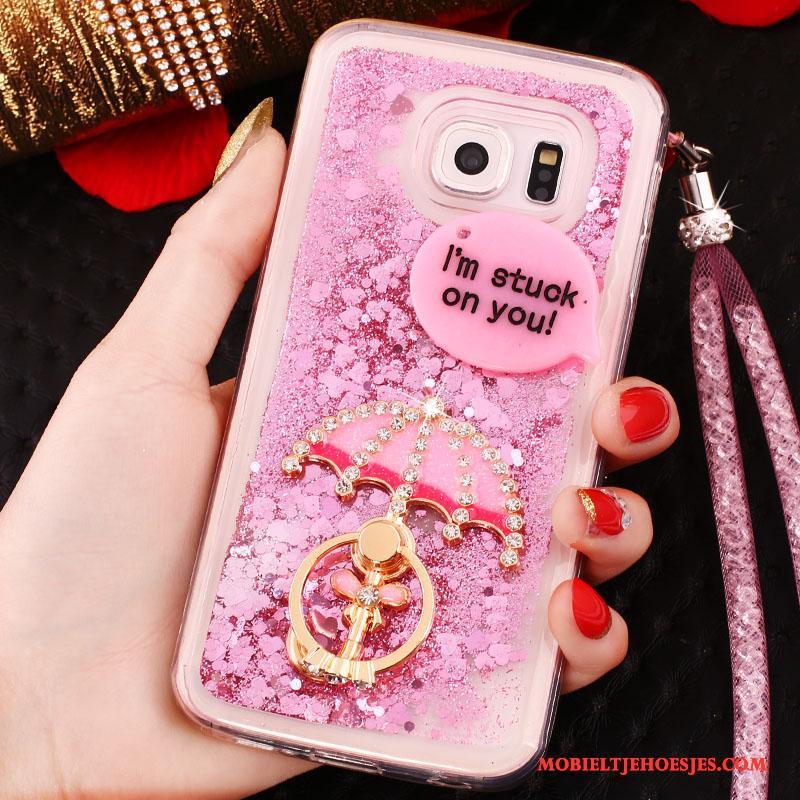 Samsung Galaxy S7 Hoes Ster Hanger Hoesje Telefoon Siliconen Roze Bescherming