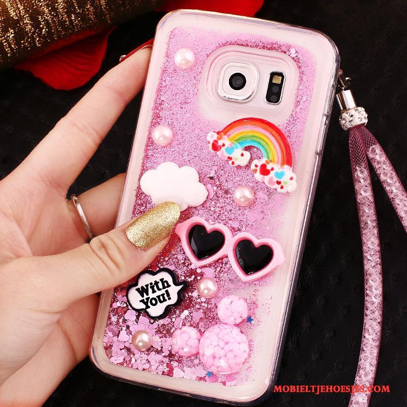 Samsung Galaxy S7 Hoes Ster Hanger Hoesje Telefoon Siliconen Roze Bescherming