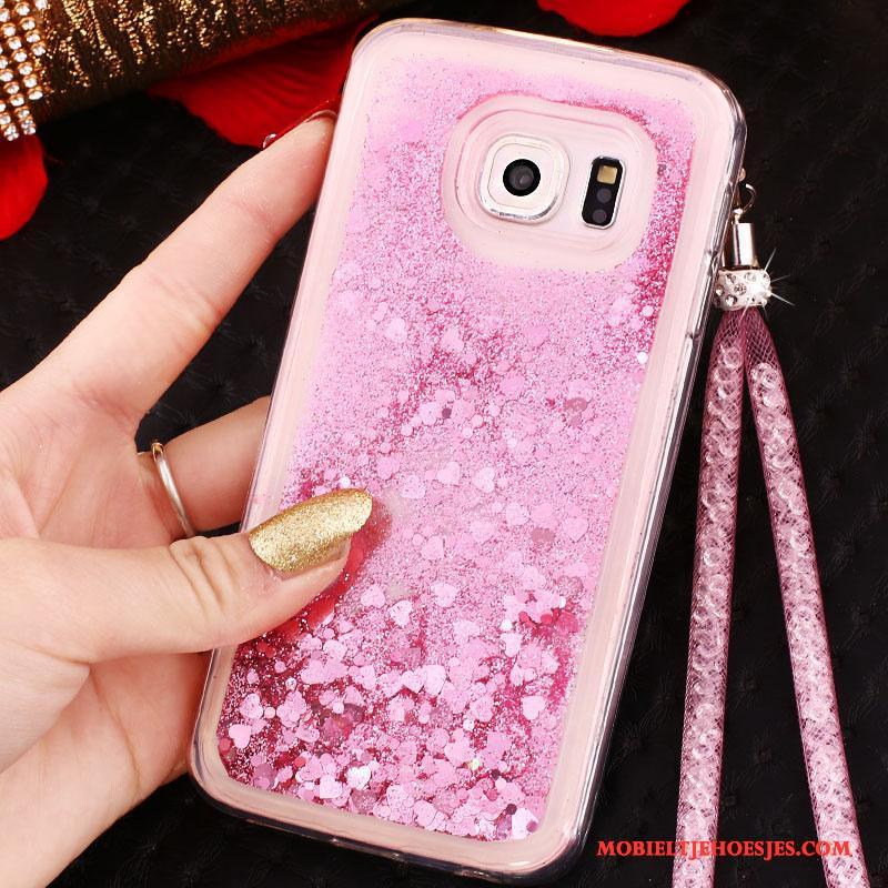 Samsung Galaxy S7 Hoes Ster Hanger Hoesje Telefoon Siliconen Roze Bescherming