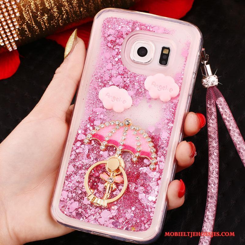 Samsung Galaxy S7 Hoes Ster Hanger Hoesje Telefoon Siliconen Roze Bescherming