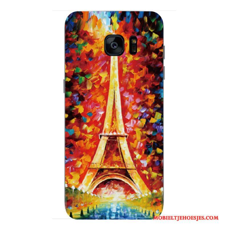 Samsung Galaxy S7 Hoesje All Inclusive Bescherming Lovers Oranje Trendy Merk Hoes Anti-fall