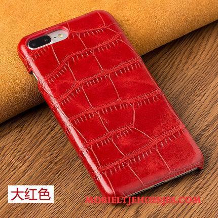 Samsung Galaxy S7 Hoesje Bescherming Luxe Persoonlijk Hard Achterklep Rood Krokodillenleer