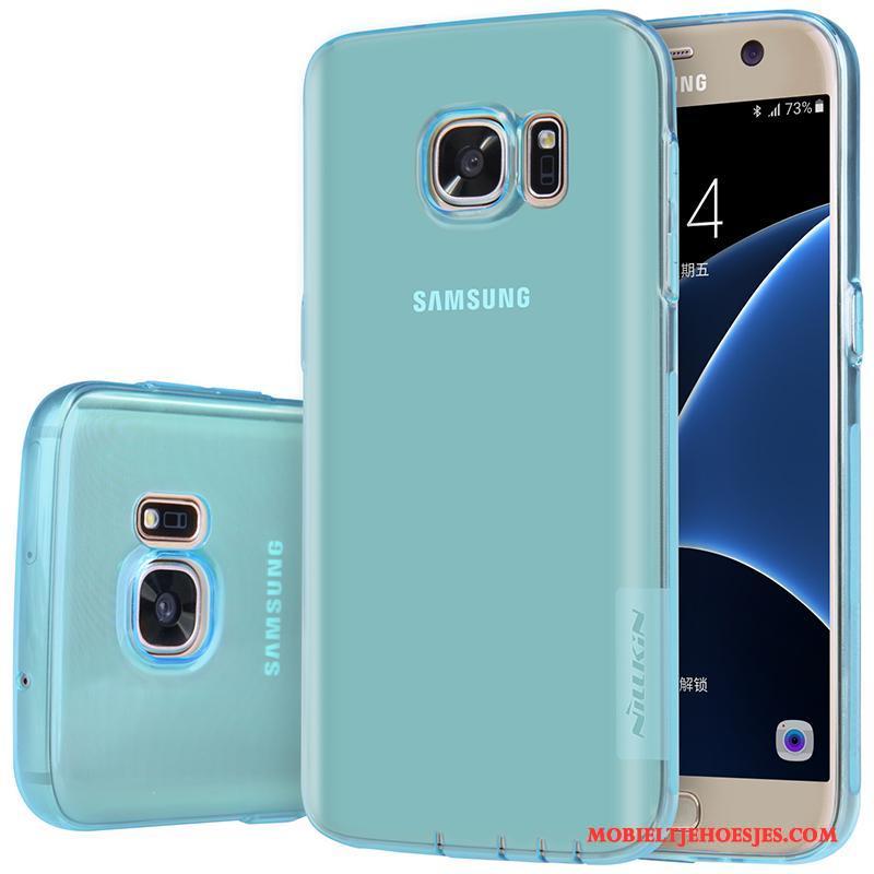 Samsung Galaxy S7 Hoesje Doorzichtig Siliconen Roze Mobiele Telefoon Hoes Zacht Dun