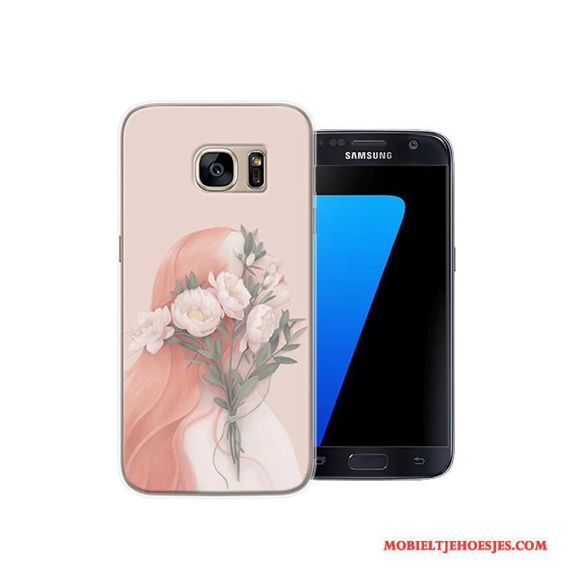 Samsung Galaxy S7 Hoesje Persoonlijk Hoes Bescherming Ster Anti-fall Roze Scheppend