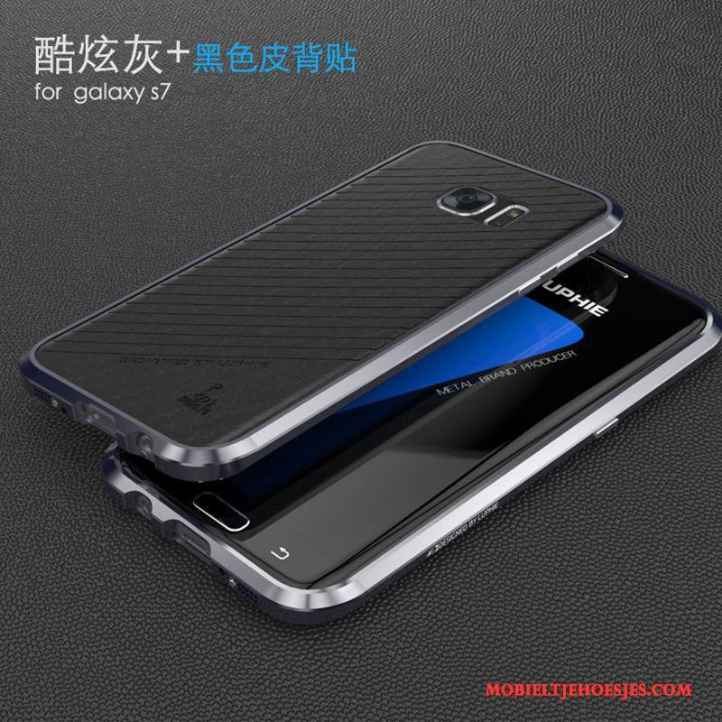 Samsung Galaxy S7 Hoesje Telefoon Bescherming Anti-fall Goud Dun Omlijsting Metaal