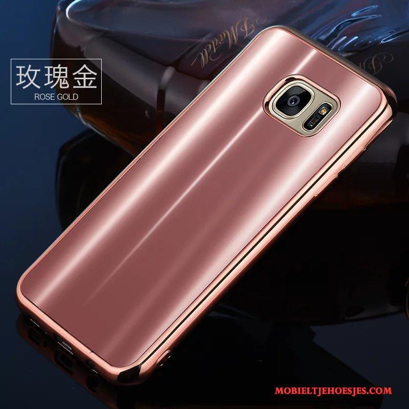 Samsung Galaxy S7 Hoesje Telefoon Bescherming Purper Siliconen Zacht Anti-fall Ster