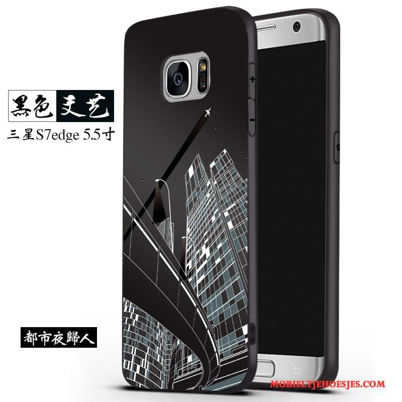 Samsung Galaxy S7 Hoesje Telefoon Persoonlijk Scheppend Bescherming Ster Trend Zwart
