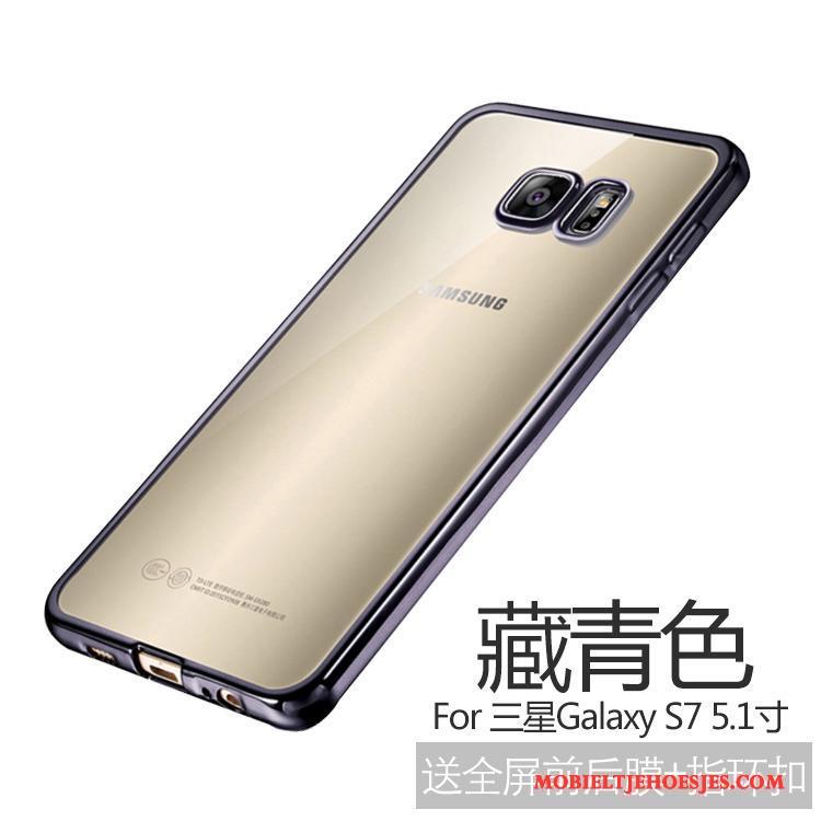 Samsung Galaxy S7 Hoesje Telefoon Siliconen Anti-fall Bescherming Goud Dun Zacht