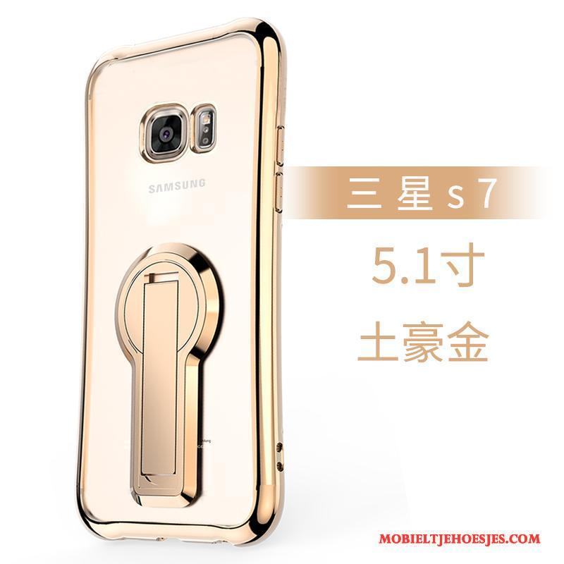 Samsung Galaxy S7 Hoesje Telefoon Ster Siliconen Mobiele Telefoon Zilver Anti-fall All Inclusive