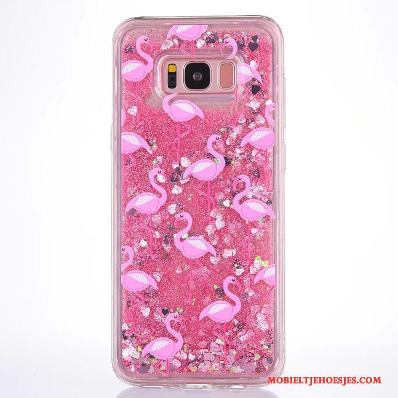 Samsung Galaxy S7 Scheppend Vloeistof Hoesje Telefoon Drijfzand All Inclusive Bescherming Roze