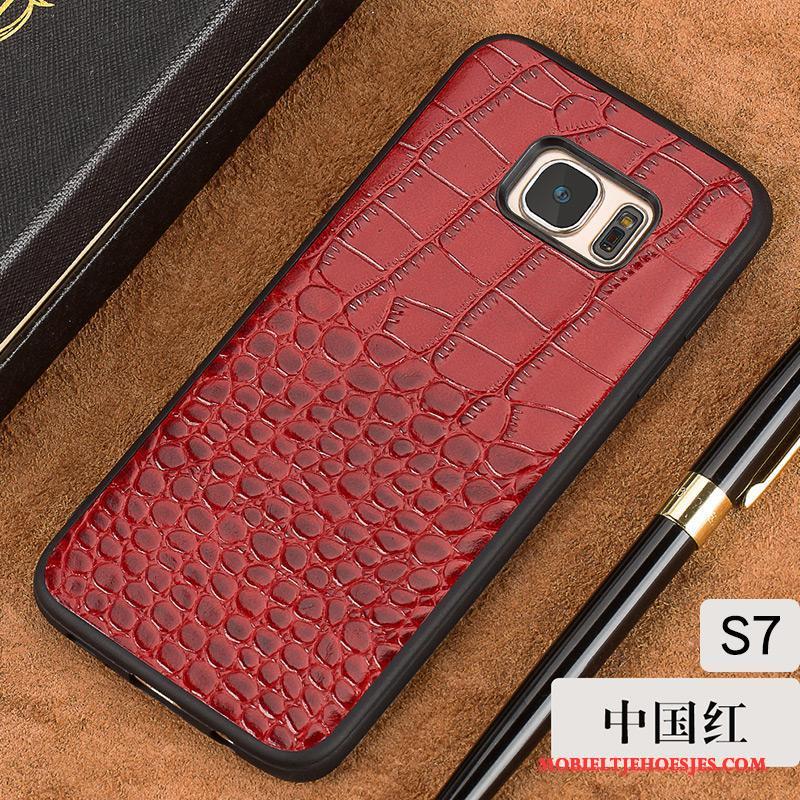 Samsung Galaxy S7 Siliconen Anti-fall Hoesje Blauw Hard Trend Ster