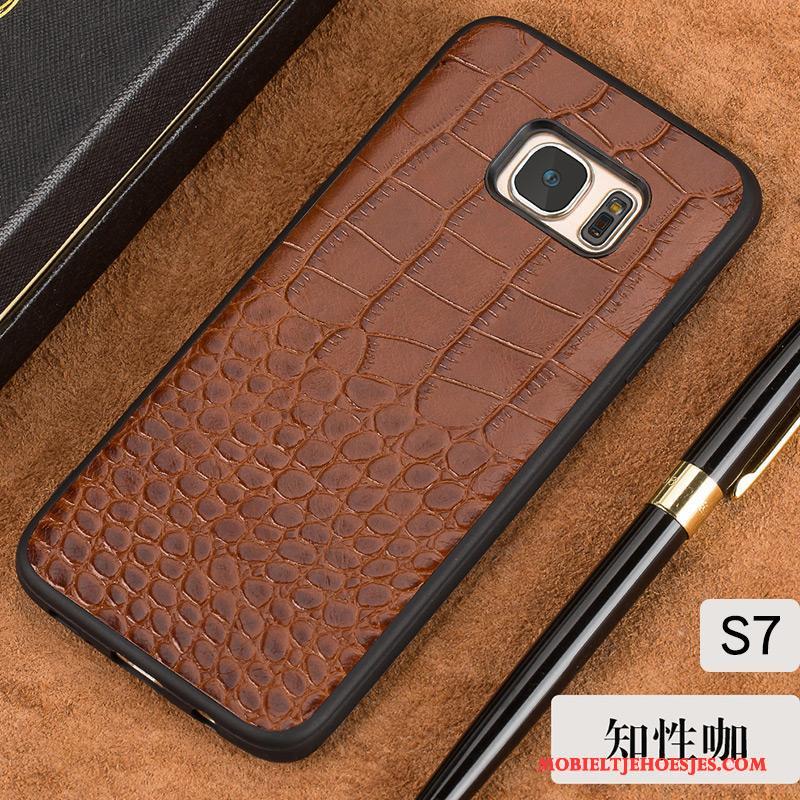 Samsung Galaxy S7 Siliconen Anti-fall Hoesje Blauw Hard Trend Ster