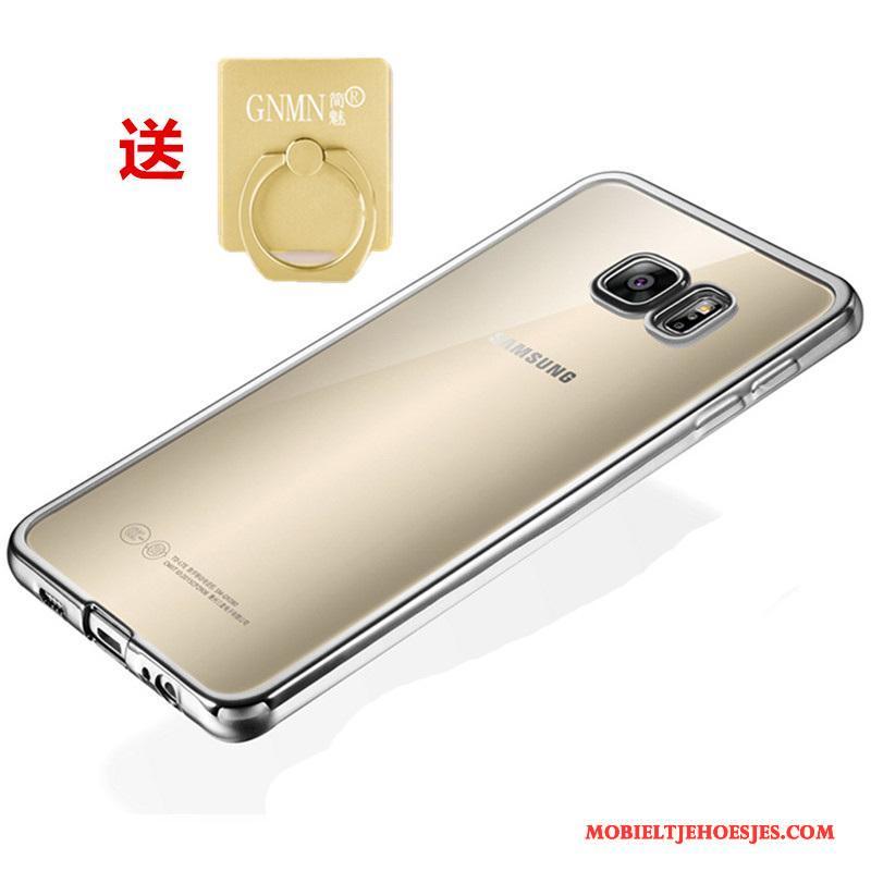 Samsung Galaxy S7 Siliconen Hoesje Mobiele Telefoon Doorzichtig Roze Zacht Ster