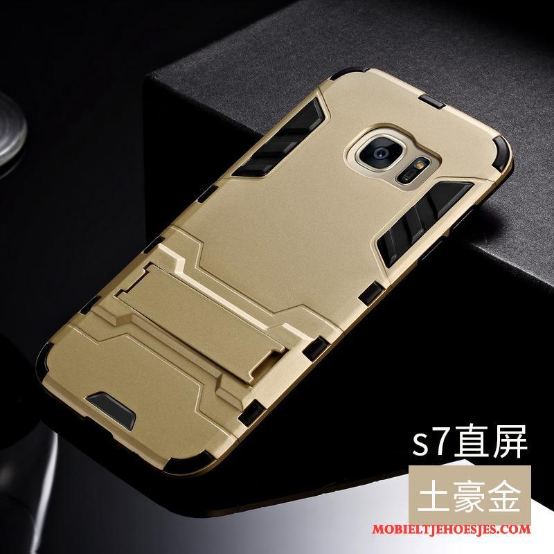 Samsung Galaxy S7 Trend Goud Hoesje Telefoon Bescherming Anti-fall Ster Hard