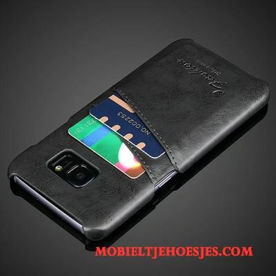 Samsung Galaxy S7 Wijnrood Leren Etui Bescherming Hoesje Telefoon Mobiele Telefoon Achterklep Echt Leer