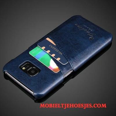 Samsung Galaxy S7 Wijnrood Leren Etui Bescherming Hoesje Telefoon Mobiele Telefoon Achterklep Echt Leer