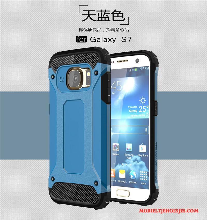 Samsung Galaxy S7 Zilver Hoesje All Inclusive Ster Siliconen Schrobben Anti-fall