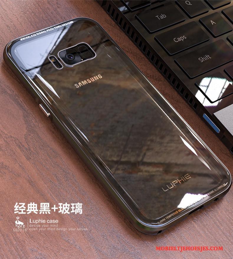 Samsung Galaxy S8+ Bescherming Hoesje Goud Scheppend Telefoon Gehard Glas Ster