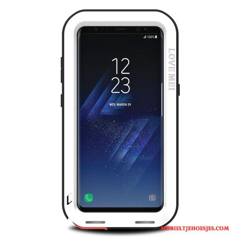 Samsung Galaxy S8+ Grijs Mobiele Telefoon Metaal All Inclusive Anti-fall Hoesje Drie Verdedigingen