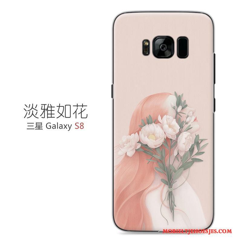 Samsung Galaxy S8 Hard Geschilderd Hoesje Telefoon Roze Bescherming Kunst Ster