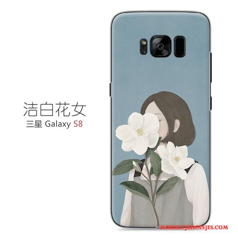 Samsung Galaxy S8 Hard Geschilderd Hoesje Telefoon Roze Bescherming Kunst Ster