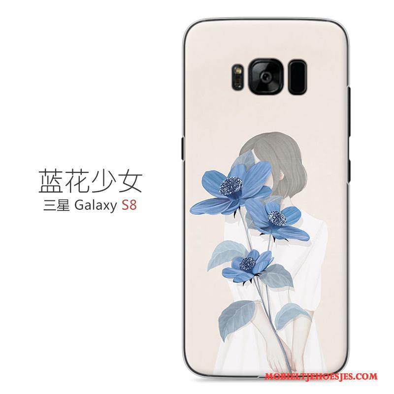 Samsung Galaxy S8 Hard Geschilderd Hoesje Telefoon Roze Bescherming Kunst Ster