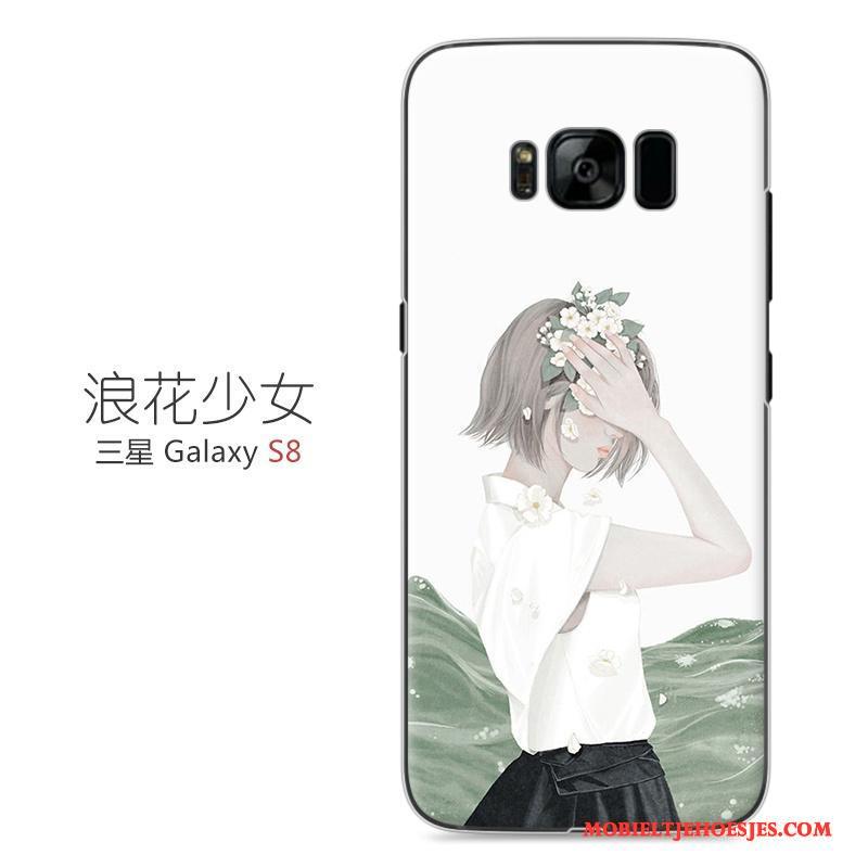 Samsung Galaxy S8 Hard Geschilderd Hoesje Telefoon Roze Bescherming Kunst Ster