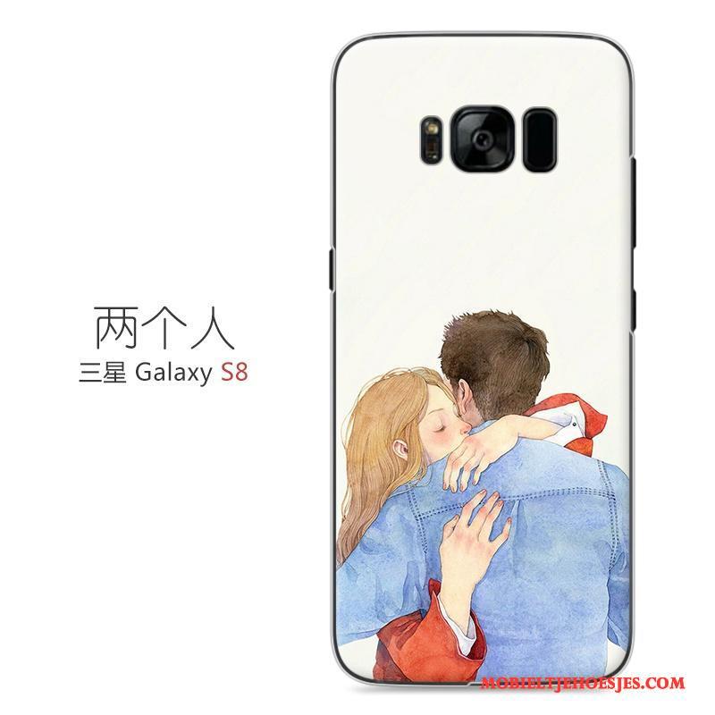 Samsung Galaxy S8 Hard Geschilderd Hoesje Telefoon Roze Bescherming Kunst Ster