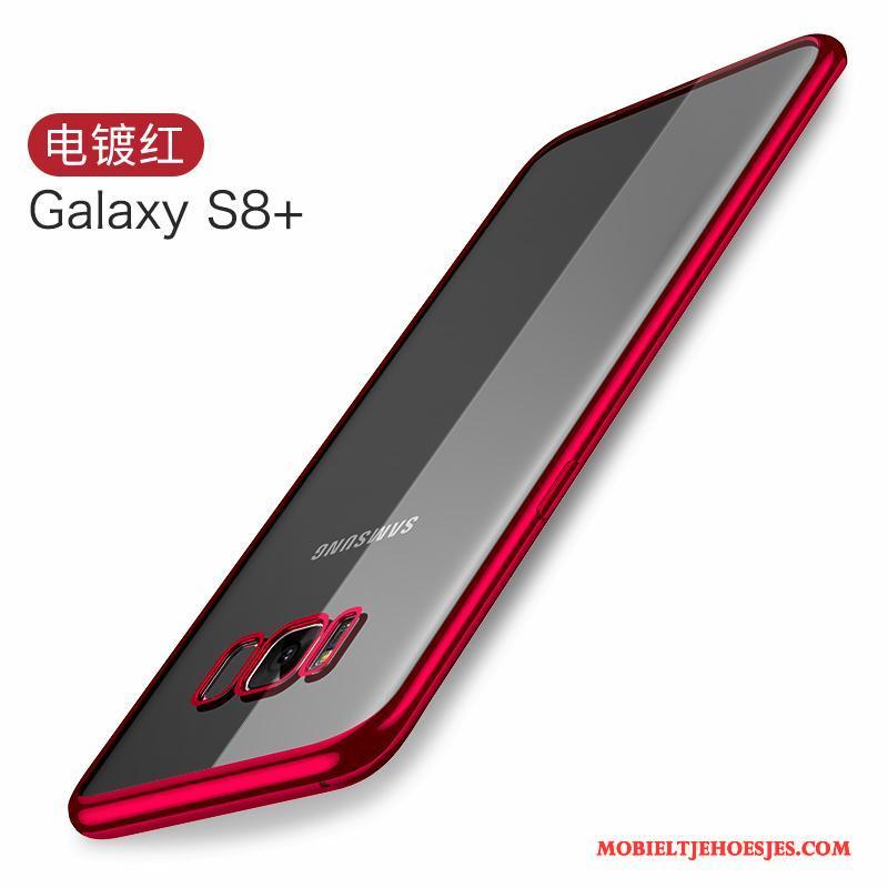 Samsung Galaxy S8+ Hoes Hoesje Telefoon Bescherming Ster Siliconen Rood Zacht