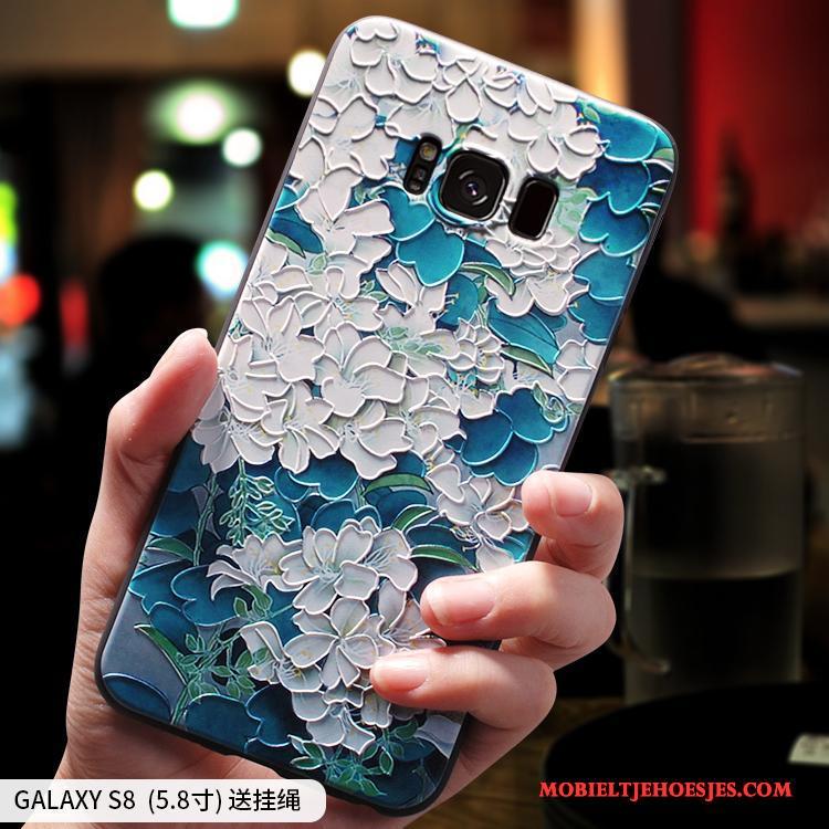 Samsung Galaxy S8+ Hoesje All Inclusive Scheppend Chinese Stijl Siliconen Anti-fall Ster Roze
