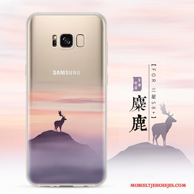 Samsung Galaxy S8+ Hoesje Anti-fall Landschap Blauw Siliconen Hoes Zacht Doorzichtig