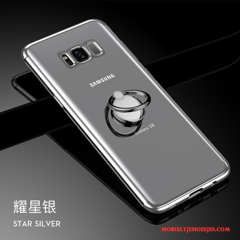 Samsung Galaxy S8 Hoesje Anti-fall Siliconen Scheppend Doorzichtig Hoes Bescherming Zilver
