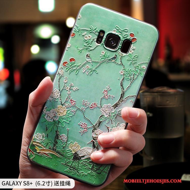 Samsung Galaxy S8+ Hoesje Chinese Stijl Anti-fall Ster All Inclusive Scheppend Siliconen Groen