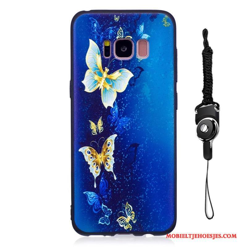 Samsung Galaxy S8 Hoesje Geschilderd Zacht Zwart Telefoon Bescherming All Inclusive