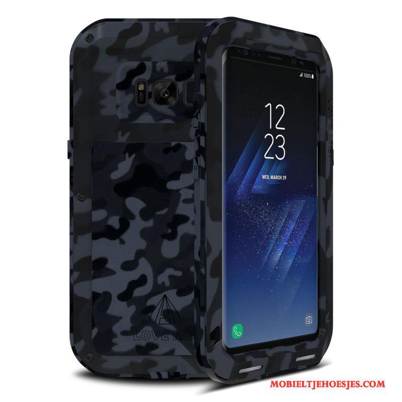 Samsung Galaxy S8+ Hoesje Persoonlijk Metaal Grijs Camouflage Anti-fall Drie Verdedigingen Scheppend