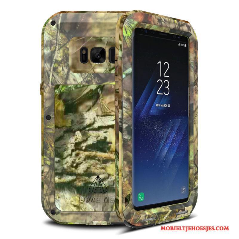 Samsung Galaxy S8+ Hoesje Persoonlijk Metaal Grijs Camouflage Anti-fall Drie Verdedigingen Scheppend