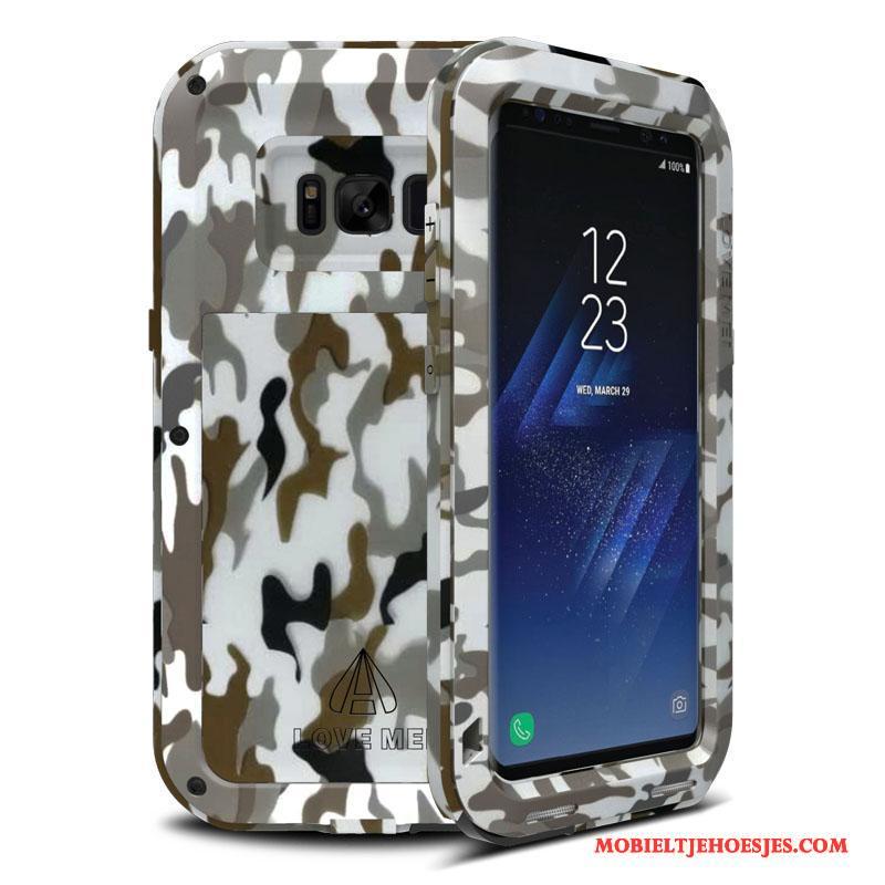 Samsung Galaxy S8+ Hoesje Persoonlijk Metaal Grijs Camouflage Anti-fall Drie Verdedigingen Scheppend