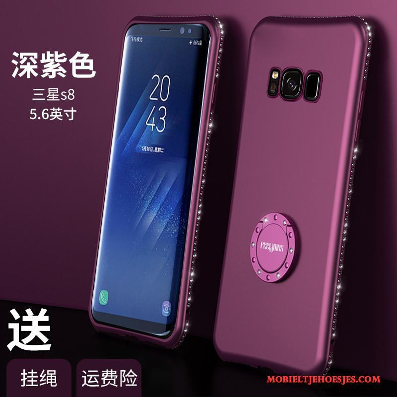 Samsung Galaxy S8 Hoesje Persoonlijk Ster Purper Siliconen Schrobben Zacht Hoes