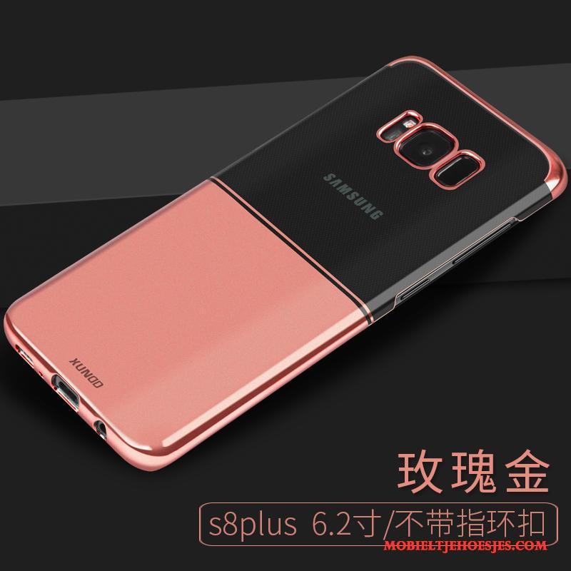 Samsung Galaxy S8+ Hoesje Ring Anti-fall Zwart Ster Klittenband Hoes Bescherming