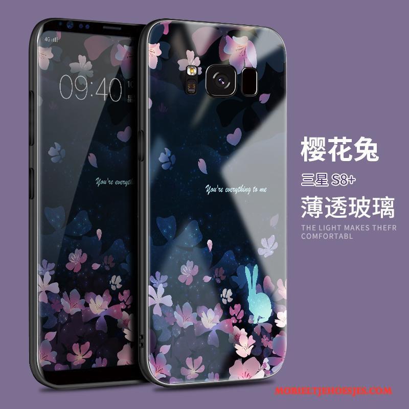 Samsung Galaxy S8+ Hoesje Scheppend Anti-fall Bescherming Ster Glas Purper Trend