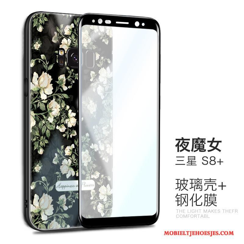 Samsung Galaxy S8+ Hoesje Scheppend Anti-fall Bescherming Ster Glas Purper Trend