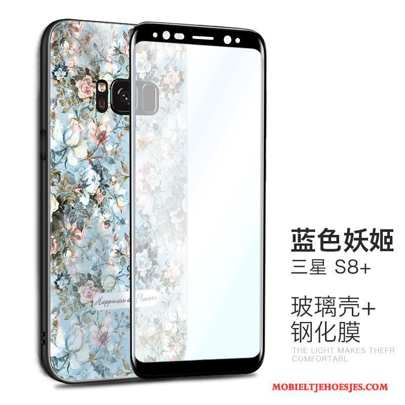 Samsung Galaxy S8+ Hoesje Scheppend Anti-fall Bescherming Ster Glas Purper Trend