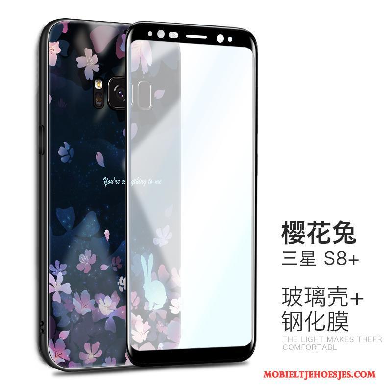 Samsung Galaxy S8+ Hoesje Scheppend Anti-fall Bescherming Ster Glas Purper Trend