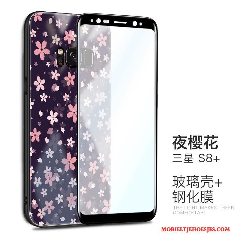 Samsung Galaxy S8+ Hoesje Scheppend Anti-fall Bescherming Ster Glas Purper Trend