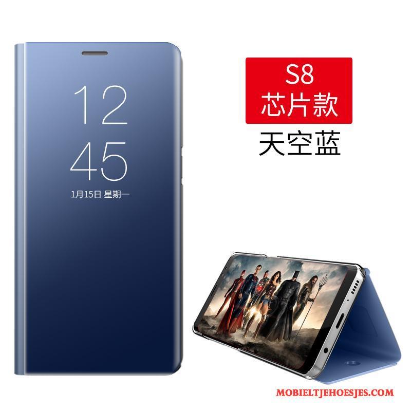Samsung Galaxy S8 Hoesje Telefoon Anti-fall Roze All Inclusive Ster Folio Leren Etui
