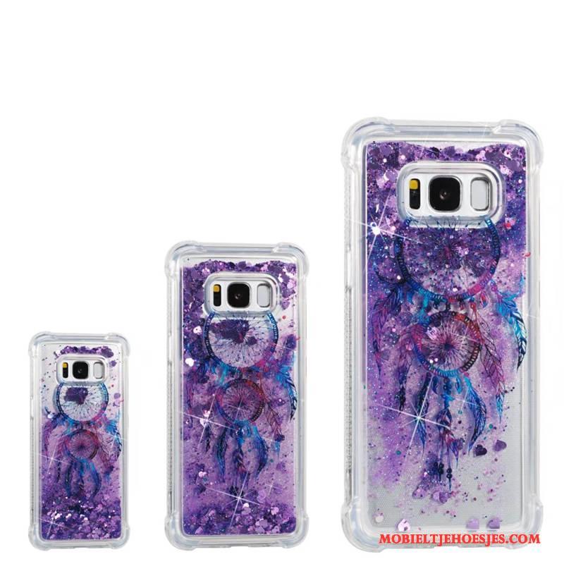 Samsung Galaxy S8 Hoesje Telefoon Roze Anti-fall Bescherming Dikke Drijfzand Ster