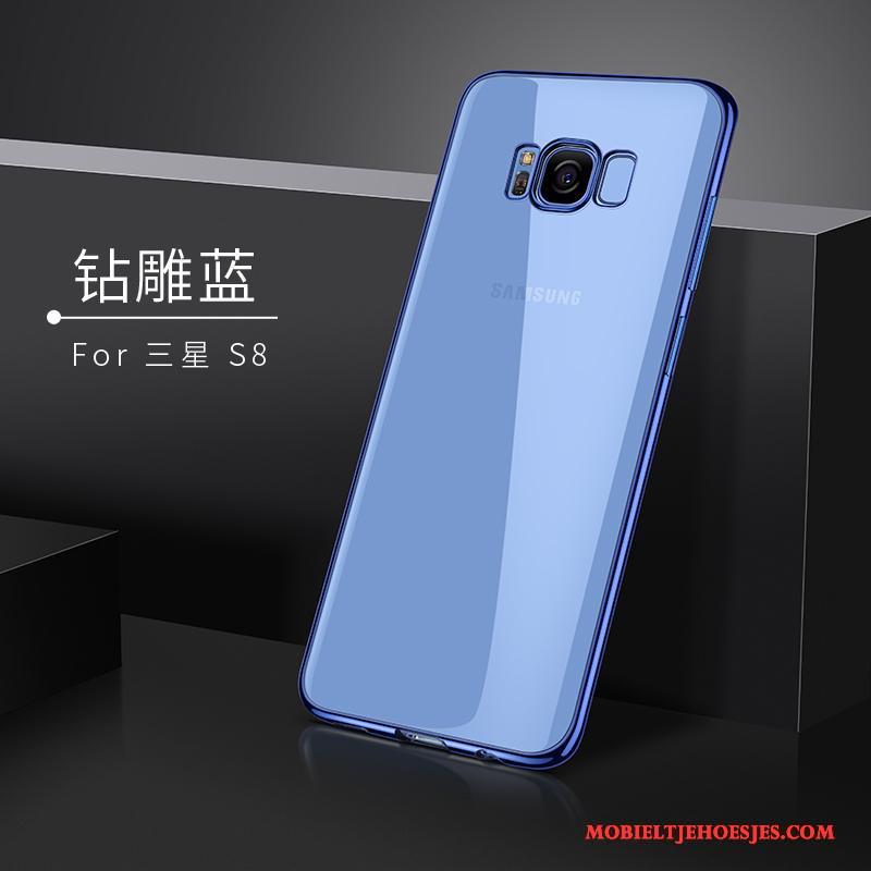 Samsung Galaxy S8 Hoesje Telefoon Trend Doorzichtig Zacht Siliconen Blauw Ster